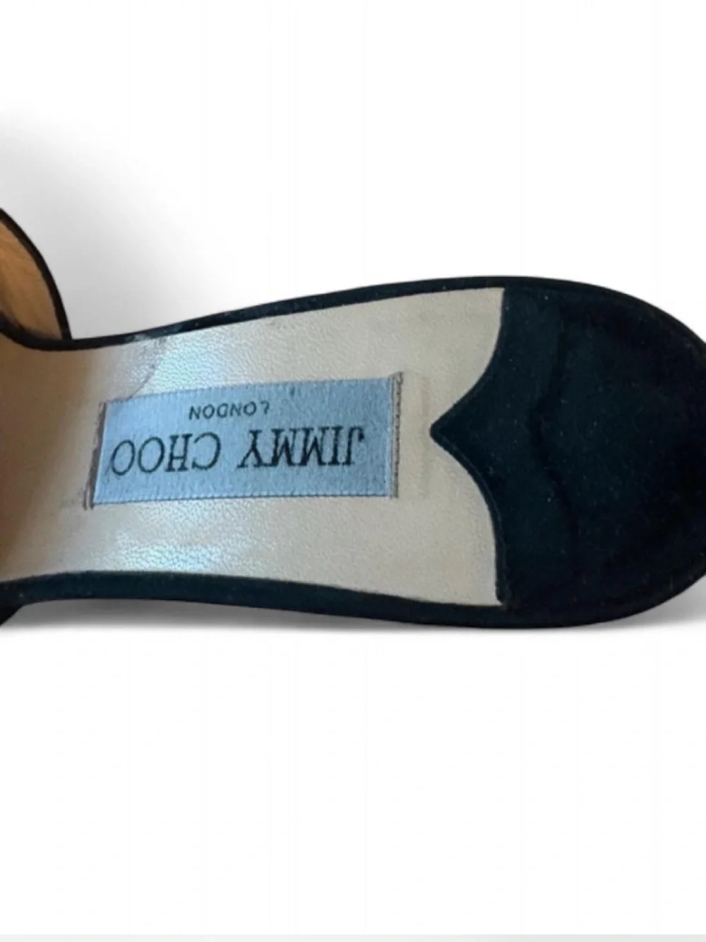 Jimmy Choo Deedee wedge sandals black suede uppers, woven platform size 8.5/38.5